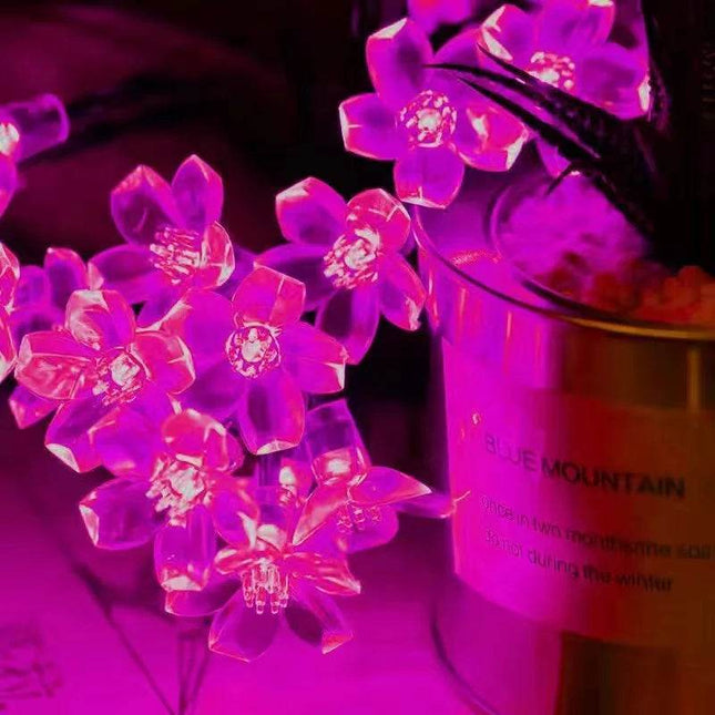 Outdoor Solar LED Fairy Lights Cherry Blossoms Garden Lawn Patio Decor - Mad Fly Essentials