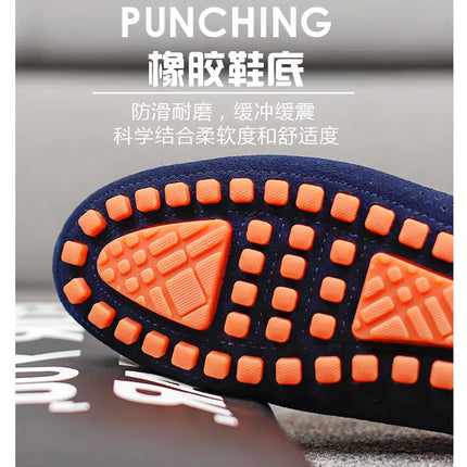 Flats Men Breathable Slip On Hollow Boat Loafers - Flats - M Anxiu - Mad Fly Essentials