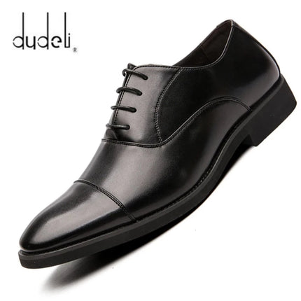 Men Breathable Business Oxford Leather Dress Shoes