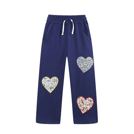 Sweatpants Girl Heart Embroidery Pants - Sweatpants - Jumping Meters - Mad Fly Essentials