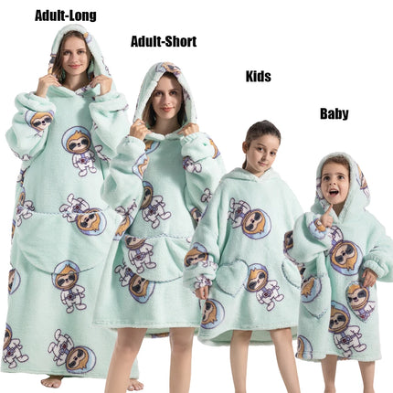 Hoodies Women Family Matching XL Lion Plush Blanket Hoodies - Animal Game - Mad Fly Essentials