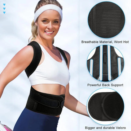 Fitness Essentials Men Women Back Lumbar Support Back Corrector - Fitness Essentials - Kweepfull - Mad Fly Essentials