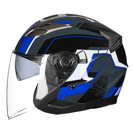 Motorcycle Helmet Half Face Double Lens Helmet - Motorcycle Helmet - Herobiker - Mad Fly Essentials