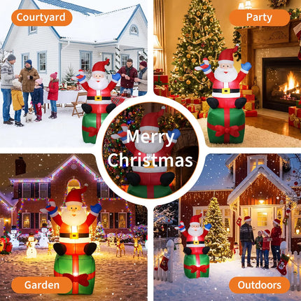 Christmas Decor 6FT Santa Claus Inflatable Yard Decor - Christmas Decor - XR Partyday - Mad Fly Essentials