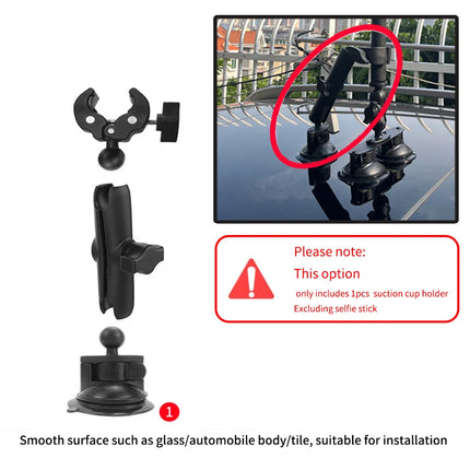 Lightweight Car Suction Invisible Selfie Stick