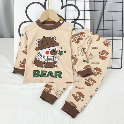 Pajama Set Baby Boy Funny Animal Long Sleepwear Pajamas - Pajama Set - Little Maven - Mad Fly Essentials