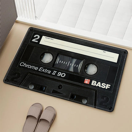 Vintage Music Cassette Tape Entrance Mat