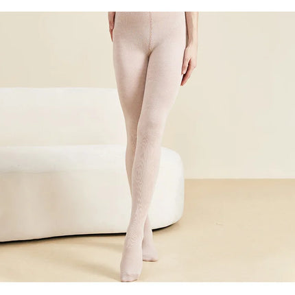 Women Black Skin Mulberry Silk Blend Tights Leggings