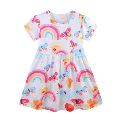 Girl Seasonal Wear 3-8T Summer Princess Birthday Heart Dresses - Girl Seasonal Wear - Jumping Meters - Mad Fly Essentials