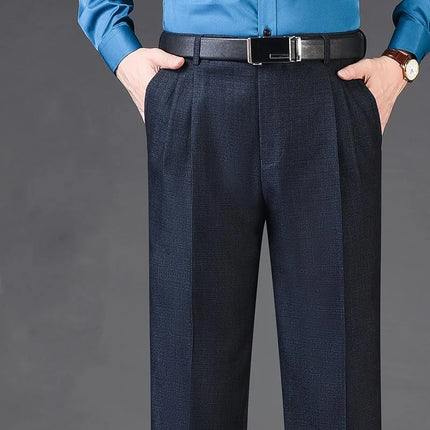Pants Men Double Pleated High-Waist Formal Pants - Pants - ICPANS - Mad Fly Essentials