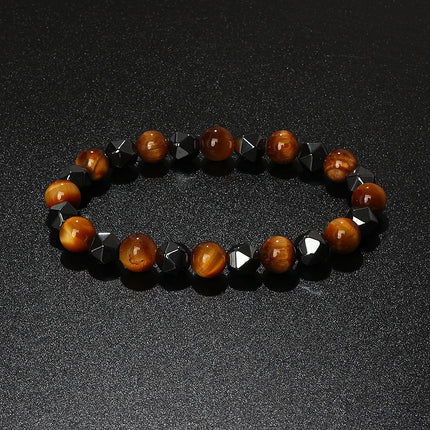 Bracelet Natural Tiger Eye Hematite Bracelets - Bracelet - Hobborn - Mad Fly Essentials
