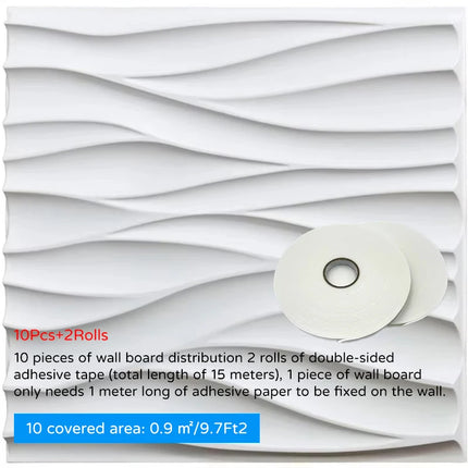 3D Wallpaper 30x30cm Grooved Wall Panels - 3D Wallpaper - Bacaz - Mad Fly Essentials