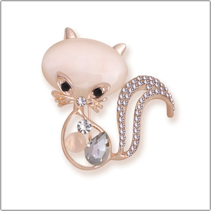 Women Shop Opal Owl Fox Cat Animal Brooches Women Accessories - Women Shop - Sinleery - Mad Fly Essentials