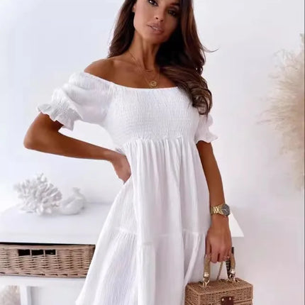 Mini Dress Women Sexy Summer Ruffled Swing Dress - Mini Dress - Owner Girl - Mad Fly Essentials