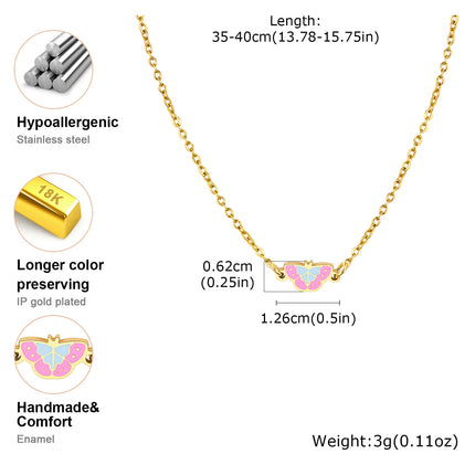 Necklace Baby Kids Gold Plated Butterfly Stainless Jewelry - Necklace - Konminry - Mad Fly Essentials