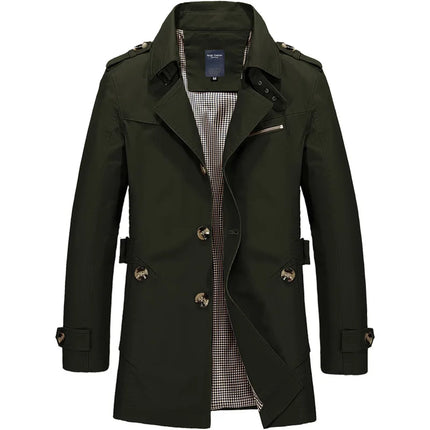 Jacket Men Autumn Business Casual Lapel Windbreaker - Jacket - Tikalia - Mad Fly Essentials