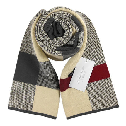 Business Casual Scarf Men Cashmere Plaid Lattice Scarves - Business Casual Scarf - Leo Anvi - Mad Fly Essentials