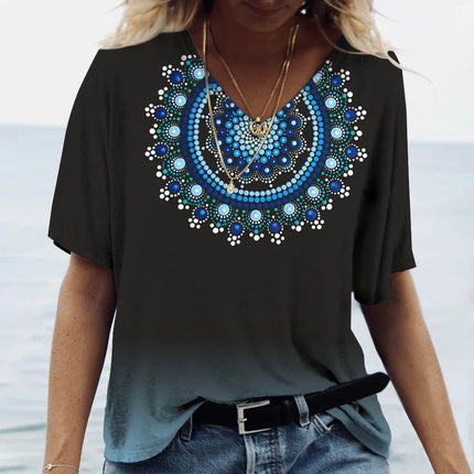 Shirt Women Vintage Sun-Moon Plus Short Tee - Shirt - Dream Girl - Mad Fly Essentials