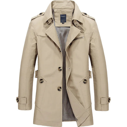 Jacket Men Autumn Business Casual Lapel Windbreaker - Jacket - Tikalia - Mad Fly Essentials