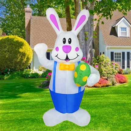 Blue Bunny Patio Inflatable Easter Decor - Mad Fly Essentials