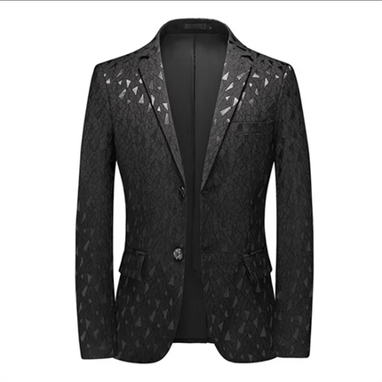 Blazer Men 3D Sequin Printed Pocket Lapel Blazer - Blazer - Micoopie - Mad Fly Essentials