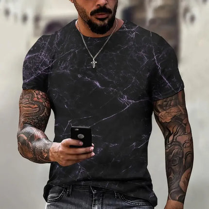 Shirt Men 3D Summer Fashion Lightning Tees - Shirt - Basic Gold Yao - Mad Fly Essentials
