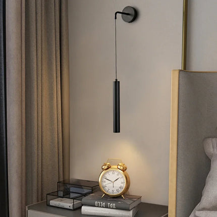 LED Wall Sconce Black Cylindrical Iron Wall Lamp - LED Wall Sconce - Khelse - Mad Fly Essentials