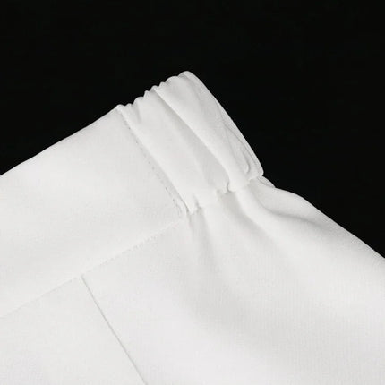 Women High-Waist S-3XL Solid White Pencil Skirt