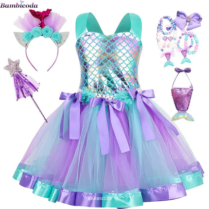 Girl Seasonal Wear Mermaid Cosplay Costume Dress - Girl Seasonal Wear - Cecheetah - Mad Fly Essentials