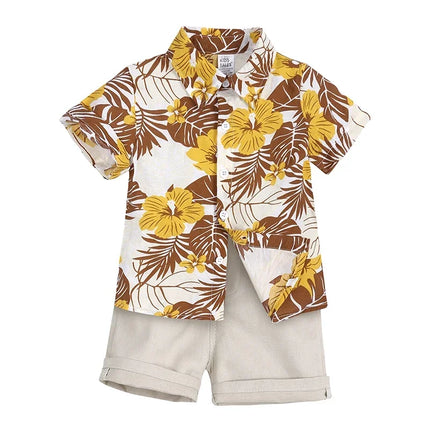 Clothing Set Boy Summer Floral Vacation Seasonal Wear - Clothing Set - Surferfish - Mad Fly Essentials