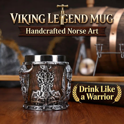 Beer Mug Nordic Retro Viking Dragon Mug - Beer Mug - Hokerbat - Mad Fly Essentials