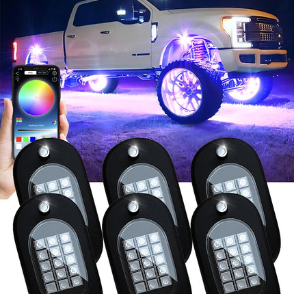 Auto LED Light RGB 14pod App Underglow Chasis Lighting - Auto LED Light - Dselchun - Mad Fly Essentials