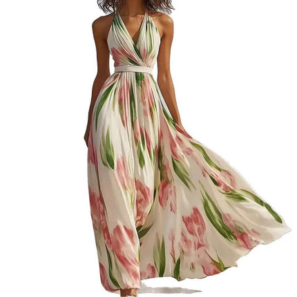 Women Summer Fashion Floral Maxi Dress - Mad Fly Essentials