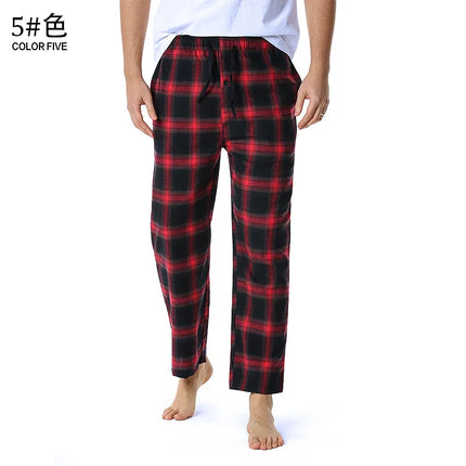 Mens Flannel Plaid Pajama Sleepwear Pants