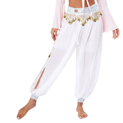 Harem Pants Women Belly Dance Sequin Arabic Costume Pants - Harem Pants - GPBD - Mad Fly Essentials