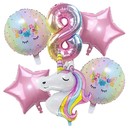 Unicorn Rainbow 142pc Garland Arch Confetti Party Kit