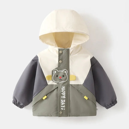 Jacket Boy Waterproof 1-6y Dinosaur Spliced Rain Coat - Jacket - Rownocean - Mad Fly Essentials