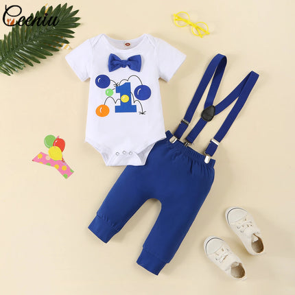 Clothing Set Baby Boy First Birthday Rompers Overalls - Clothing Set - Prowow - Mad Fly Essentials