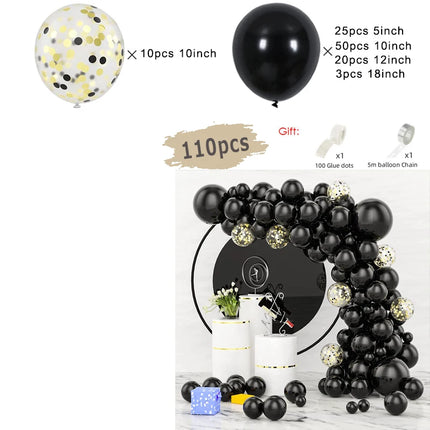 Wedding Decor Black Gold Balloon Garland Arch Kits Party Decor - Wedding Decor - Hviero - Mad Fly Essentials