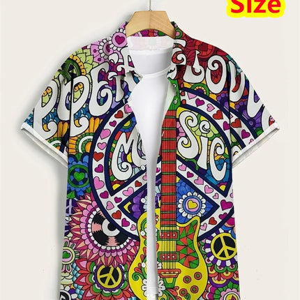 Hawaiian Shirt Men Cool Skull Graphic Tee - Hawaiian Shirt - Metaphor - Mad Fly Essentials
