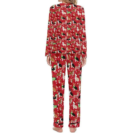 Women Corgi Dog Animal 2pc Sleepwear Pajama Set - Mad Fly Essentials