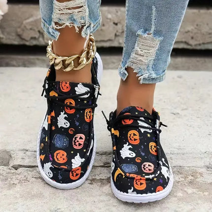 Loafers Women Canvas Lace Floral Boat Sneakers - Loafers - Johnature - Mad Fly Essentials