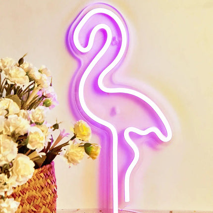 Wall Decor LED Neon Flamingo USB Bedroom Wall Signs - Wall Decor - Darhyn - Mad Fly Essentials