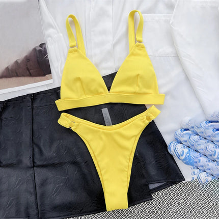 Women Halter Brazilian Swimwear Bikini Set