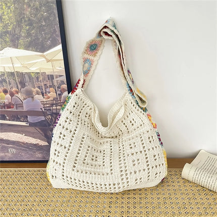 Handbag Women Boho Crochet Floral Beach Bags - Handbag - Crochet Bikini - Mad Fly Essentials