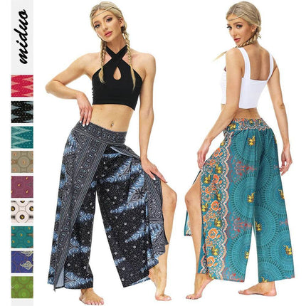 Women Yoga Wide Leg Bohemian Harem Pants - Mad Fly Essentials