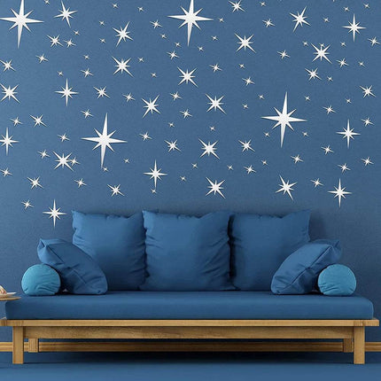 82PCS Star Mosaic Mirror Sticker Wall Decals Home Decor - Mad Fly Essentials