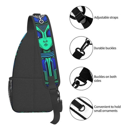 Men Crossbody Alien Triangle Lotus Backpack - Mad Fly Essentials