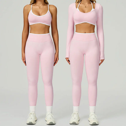 Activewear Set 2pc Pink Gym Yoga Workout Fitness Set - Activewear Set - Bessmini - Mad Fly Essentials