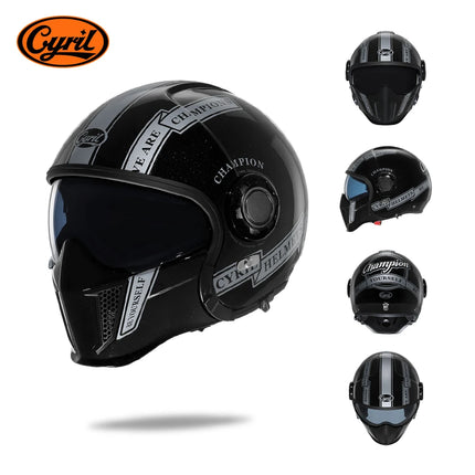 Motorcycle Helmet 3/4 Joker Full Face Helmet - Motorcycle Helmet - Cyril - Mad Fly Essentials